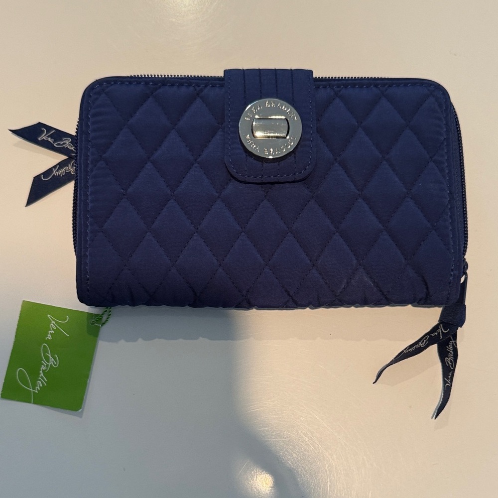 Vera Bradley Navy Quilted Wallet